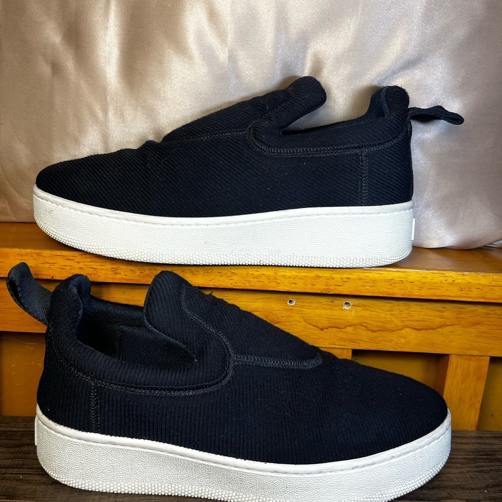 Celine Black and White Slip-On Sneakers